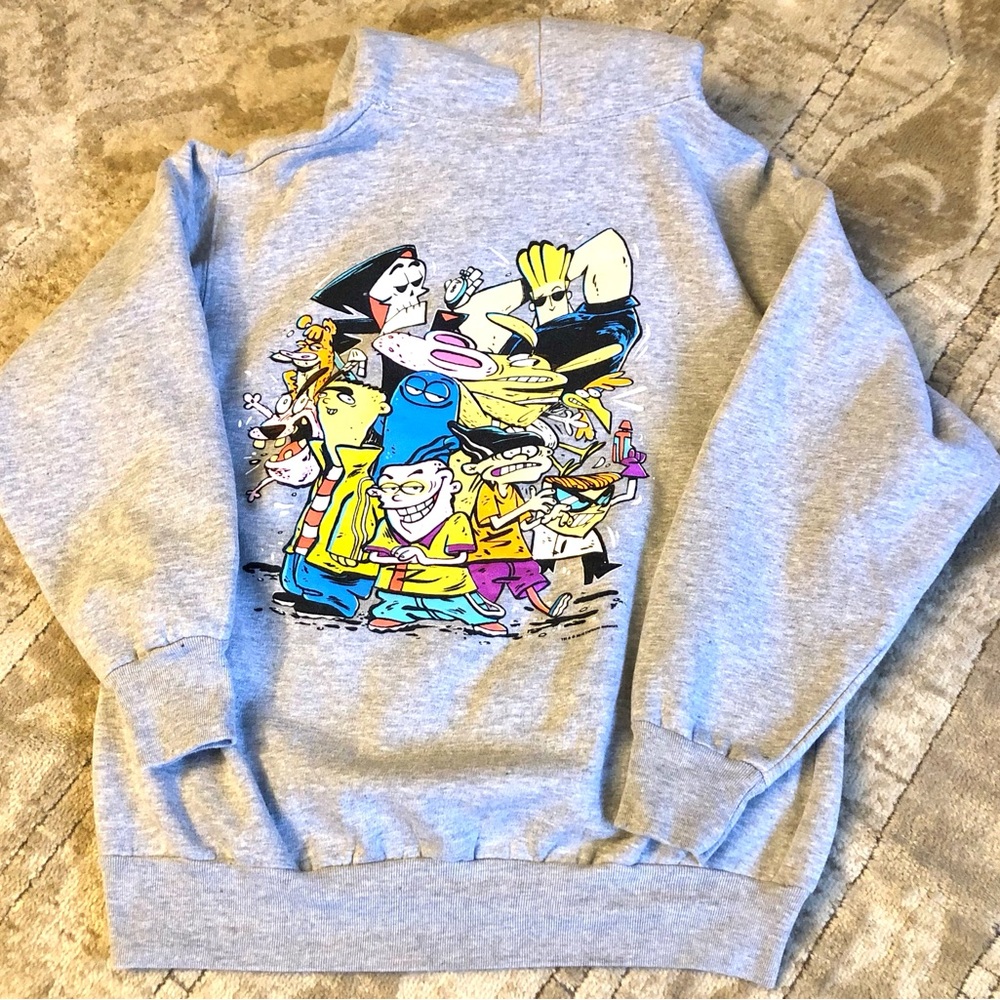 Cartoon Network Hoodie Size L Dexter's Laboratory Courage The Cowardly Dog Vtg